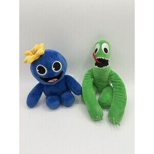 Rainbow Friends Plush Lot of 2 Blue & Green Stuffed Toy PhatMojo 2022-23 Branded